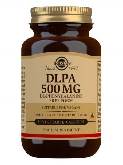 DLPA 500 mg (DL-Phenylalanine) Vegetable Capsules - Pack of 50