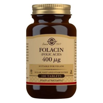 Folacin (Folic Acid) 400 mcg 100 Tablets