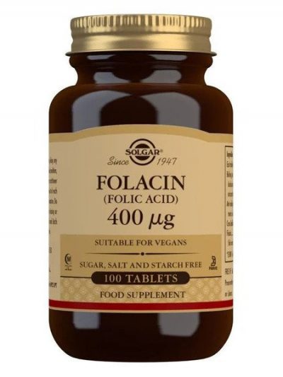 Folacin (Folic Acid) 400 mcg 100 Tablets