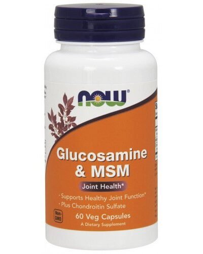 NOW Foods Glucosamine and MSM with chondroitin sulfate joint support supplement 60 vcaps