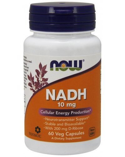 NADH 10 mg NOW Foods 60 vcaps bottle