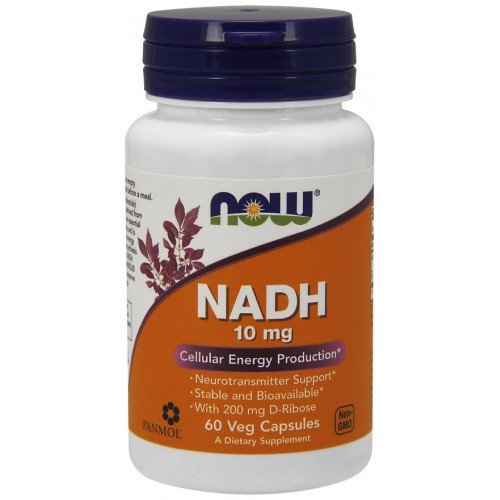NADH 10 mg NOW Foods 60 vcaps bottle