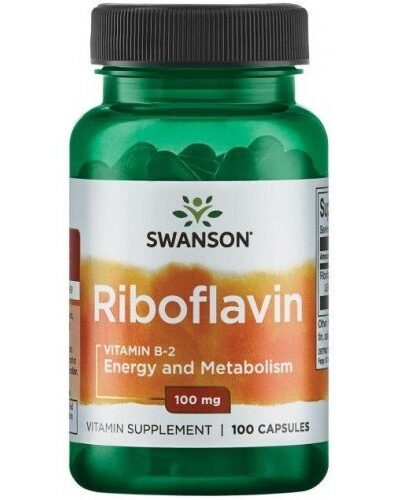 Swanson Riboflavin Vitamin B-2 capsules for energy and thyroid support