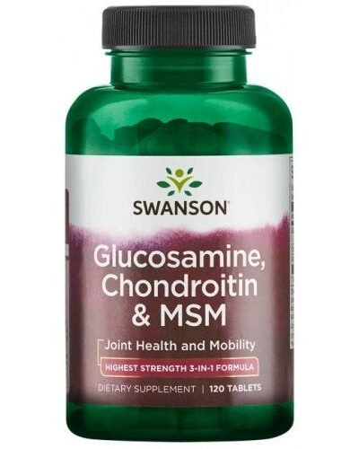 Swanson Glucosamine Chondroitin MSM 360 mini-tablets for joint support