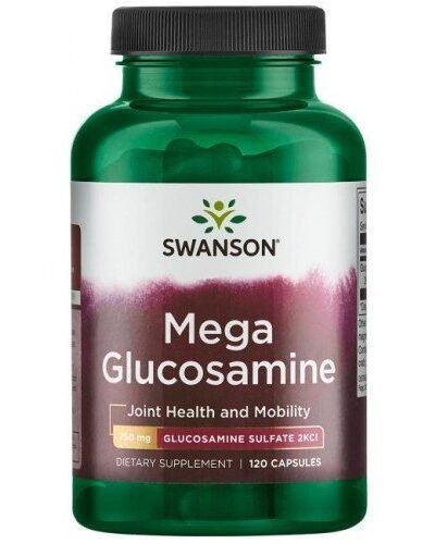 Swanson Mega Glucosamine 120 capsules with 750 mg glucosamine for joint support