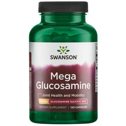 Swanson Mega Glucosamine 120 capsules with 750 mg glucosamine for joint support