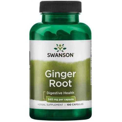 Swanson Ginger Root 540 mg 100 capsules for stomach comfort and digestive support