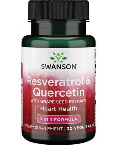 Swanson Resveratrol & Quercetin antioxidant capsules with grape seed extract