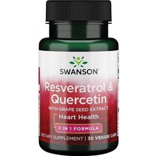 Swanson Resveratrol & Quercetin antioxidant capsules with grape seed extract