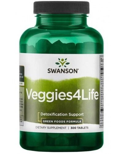 Swanson Veggies4Life 300 tablets plant-based greens supplement