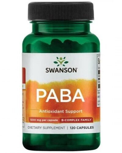 Swanson PABA capsules for red blood cell and energy support