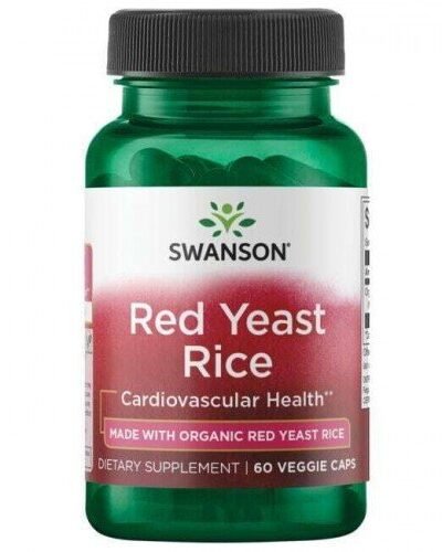 Swanson Red Yeast Rice 600 mg capsules for lipid and cardiovascular support