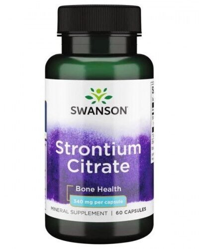 Swanson Strontium Citrate 340 mg capsules for bone density support