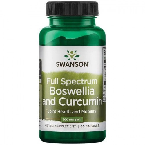 Swanson Full Spectrum Boswellia and Curcumin 60 caps herbal joint support supplement